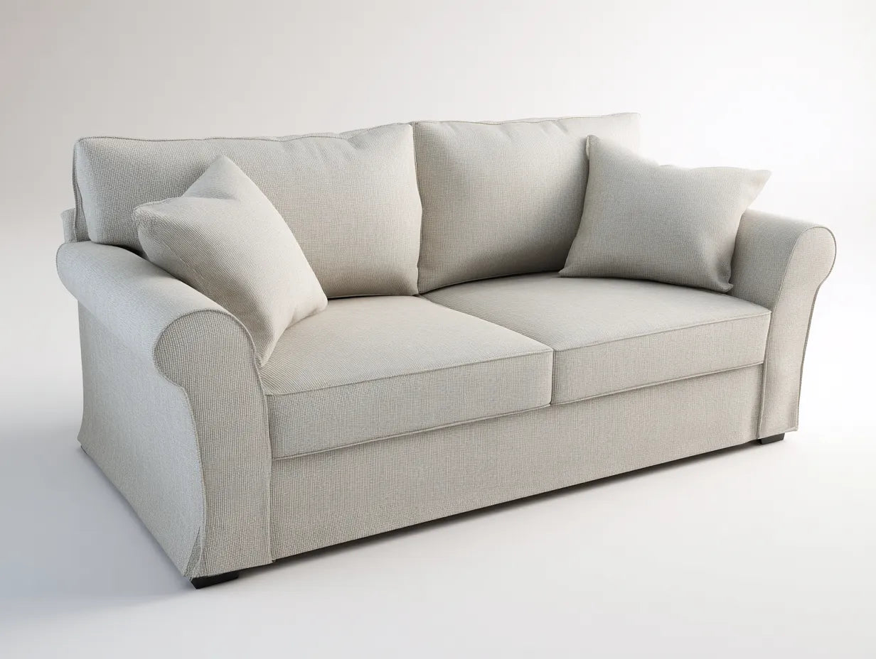 Sofá de 2 plazas 230x92x86 cm – gris – tapizado elegante para sala de estar