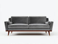 Sofá de 2 plazas 220x95x85 cm – gris claro – estilo moderno para sala de estar