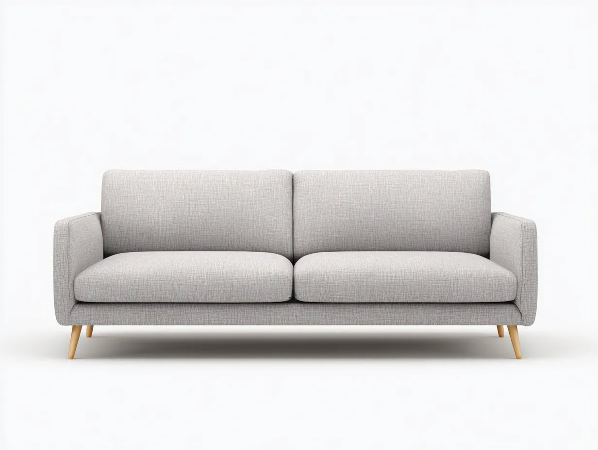 Sofá de 2 plazas 200×90×85 cm – gris – estilo moderno para sala de estar