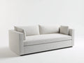 Sofá de 2 plazas tapizado 184×90×84 cm - gris claro - estilo clásico
