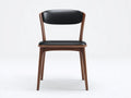 Silla de comedor 55×58×82 cm – negro y nogal – diseño moderno para sala de estar