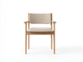 Silla de comedor 58×55×82 cm – beige y madera clara – estilo natural para sala de estar