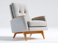 Sillón reclinable 86x92x104 cm – gris claro – estilo nórdico cómodo para sala de estar