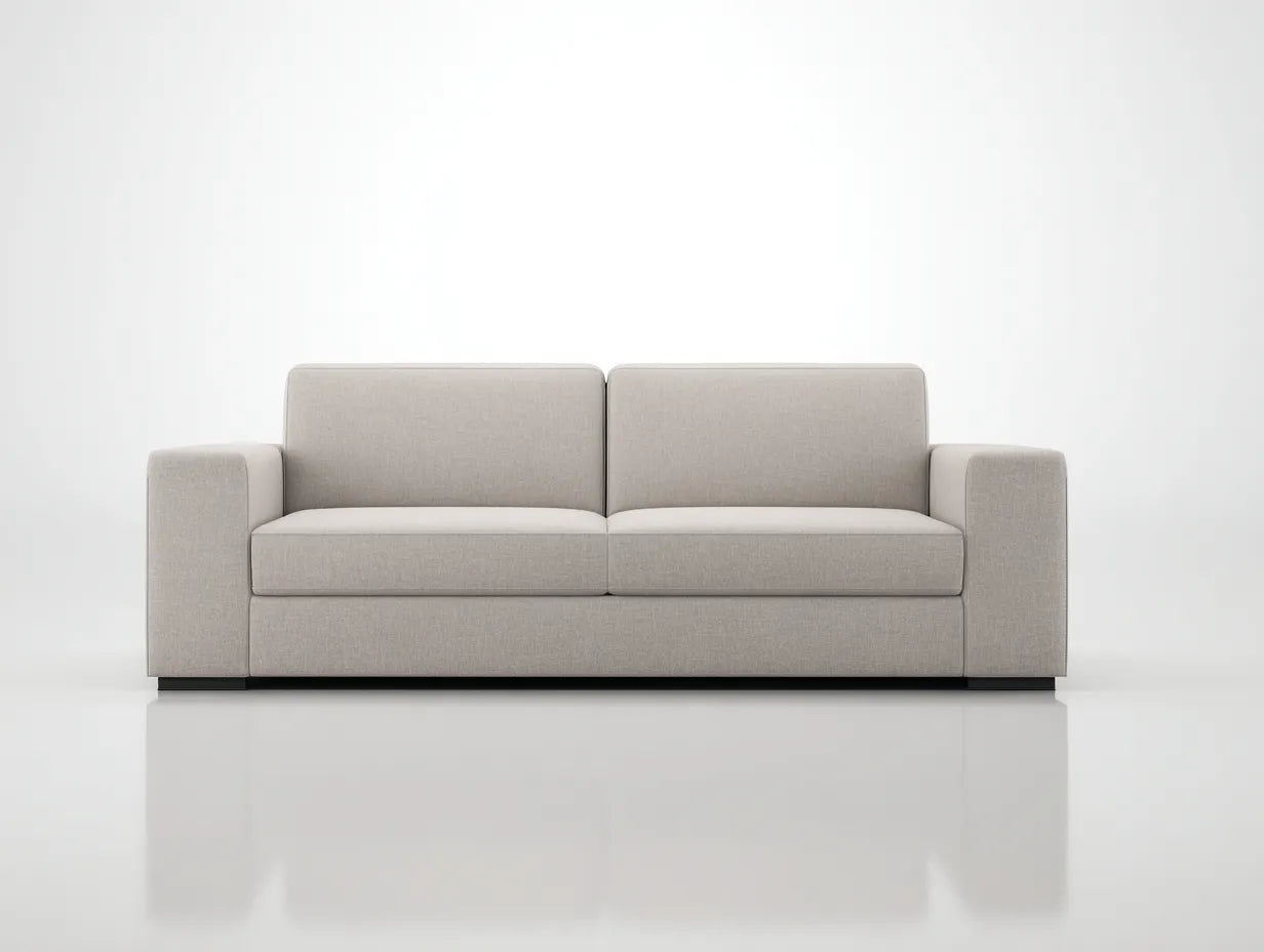 Sofá de 2 plazas 240x100x82 cm – blanco – diseño contemporáneo para sala de estar