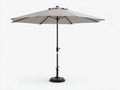 Sombrilla de terraza 300×300×250 cm – gris y negro – diseño moderno para balcón