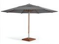 Sombrilla de terraza 350x350x270 cm – gris – estilo elegante para balcón exterior