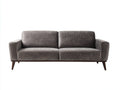 Sofá de 2 plazas tapizado 188×86×82 cm - gris claro y marrón - estilo moderno