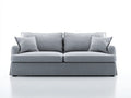 Sofá de 2 plazas 210×90×82 cm – gris claro – estilo contemporáneo para sala de estar