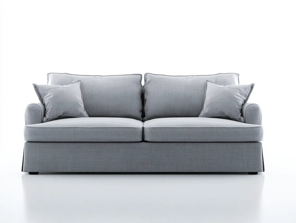 Sofá de 2 plazas 210×90×82 cm – gris claro – estilo contemporáneo para sala de estar