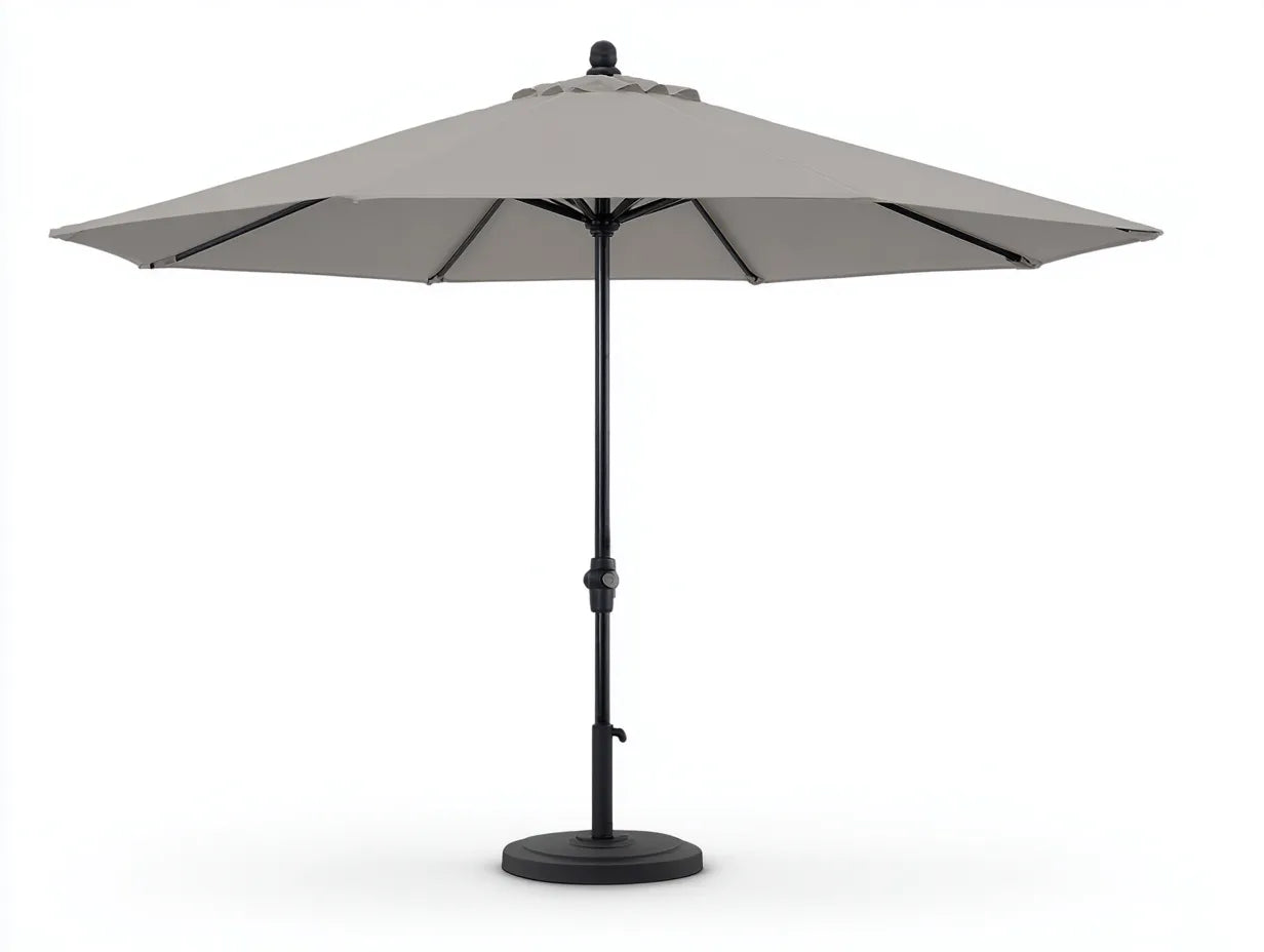 Sombrilla de terraza 300×300×250 cm - gris y negro - estilo moderno