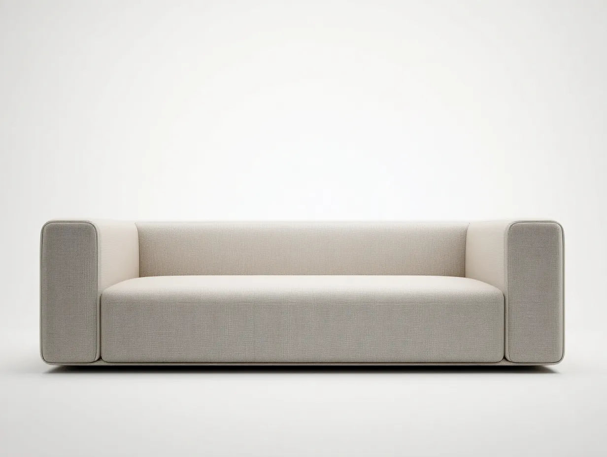 Sofá de 2 plazas tapizado 190×88×80 cm - gris y marrón - estilo contemporáneo