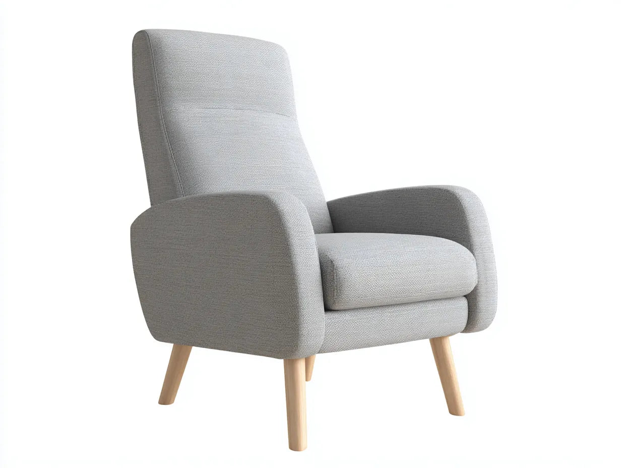 Sillón reclinable 82x90x105 cm – gris claro – tapizado cómodo para sala de estar