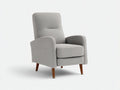 Sillón reclinable tapizado 74×86×106 cm - gris claro y marrón - estilo moderno
