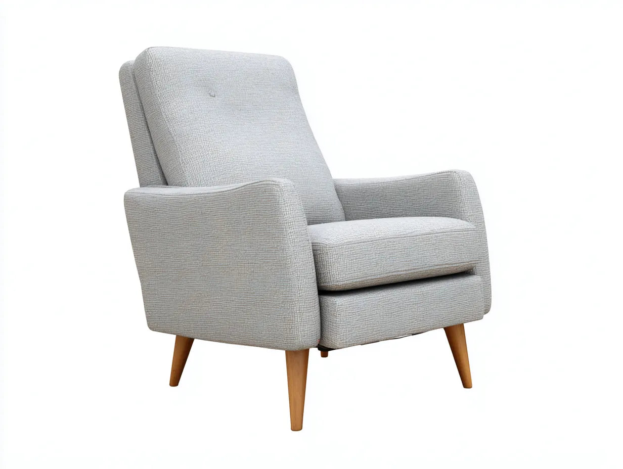Sillón reclinable 85×90×105 cm – gris claro – diseño nórdico para sala de estar